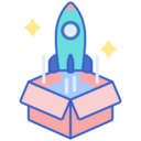 business and finance,parcel,box,package,rocket,product lauch